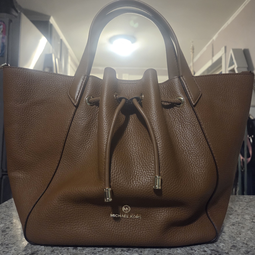 Michael Kors Brown Leather Tote Bag